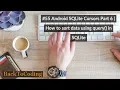 Android SQLite Cursors Part 6 How to sort data using query in SQLite