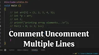 How to Comment Multiple Lines in Visual Studio How to Comment Multiple Lines in Vscode