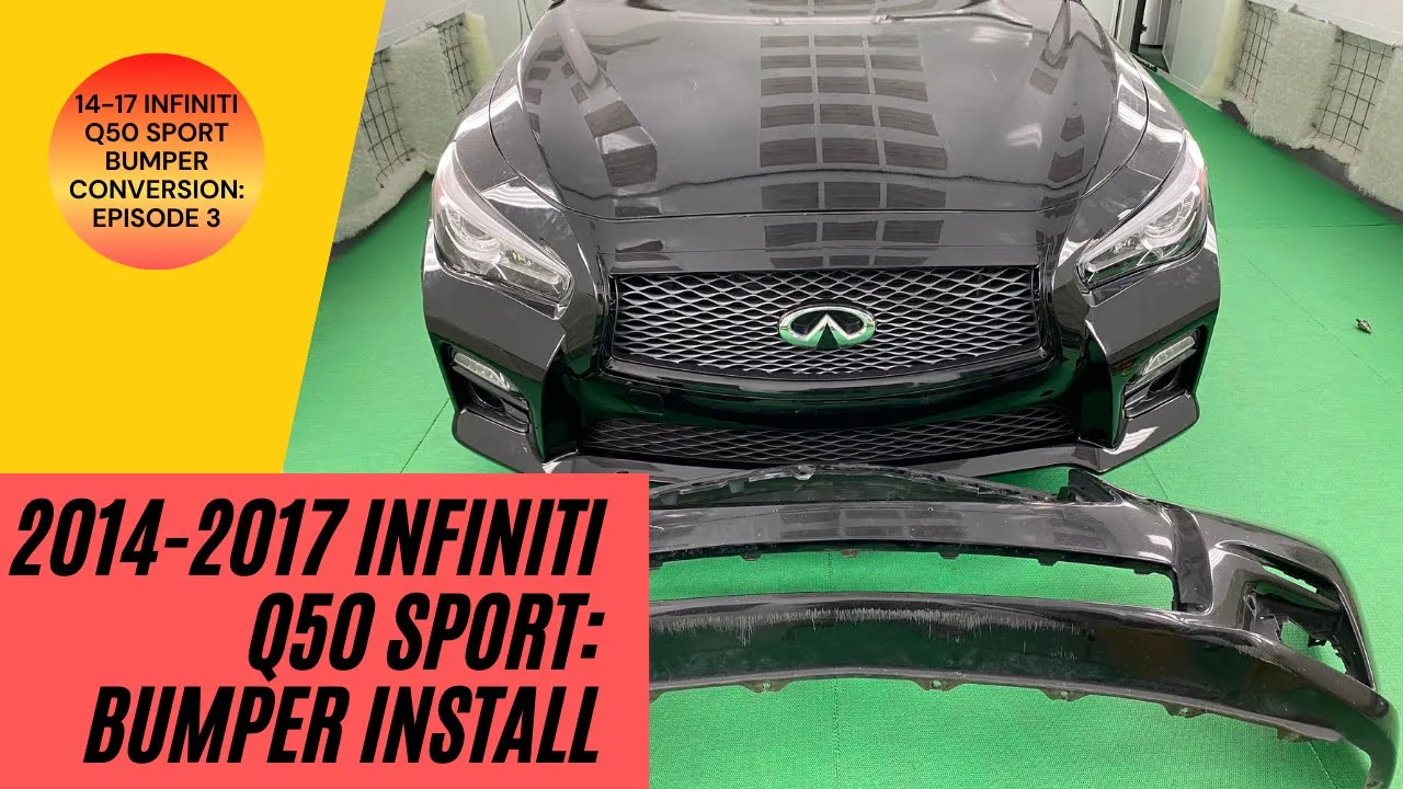 2014-2017 Infiniti Q50 : Front Bumper Painted (Sport Model)