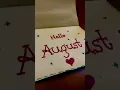 How to write August in cursive handwriting