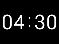 4 Minute and 30 Second Timer Countdown Timer with Big Numbers No Music