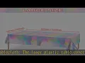 4 Pack Iridescence Plastic Tablecloths Shiny Disposable Laser Rectangle Table Covers Holographic Fo