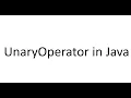 UnaryOperator in Java