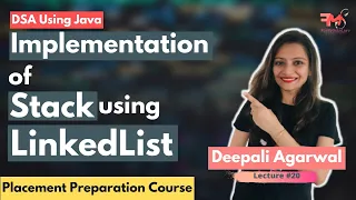 Stack using LinkedList Concept Java Code Time Complexity DSA using Java