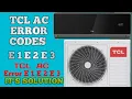 HOW TO SOLVE TCL DC INVERTER AC ERROR CODES E 1 E2 E3 TCL DC INVERTER AC ERROR E 1 E2 E3 SOLUTION
