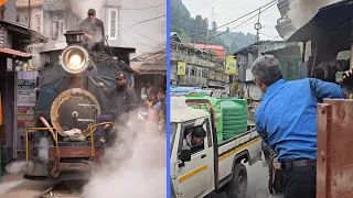 Darjeeling Himalayan Railway close encounter with traffic and POV running (4K)