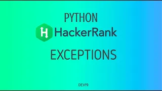 Exceptions Hackerrank Python Solutions