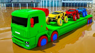 Download Long Kamaz, Big Kamaz, Crane, Sport Car, JCB - monster truck assembly MP3