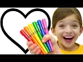 Adel is Painting Valentine s Art Learn Colors Toddler Learning