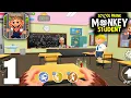Monkey Student School Prank Gameplay Walkthrough Part 1 iOS Android