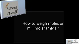how to weigh to have mol and solution in millimolar