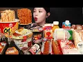 Download Lagu Convenience Store Mukbang! Buldak Ramen, Sausage, Pizza \u0026 Dessert | ASMR