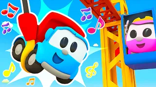 Construindo um prédio com o guindaste! Cante com Léo, o caminhão, e seus amigos na obra!