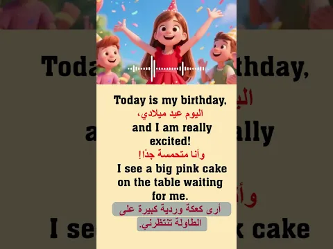 👦 Learn English with a Short Story: My Birthday | تعلم الإنجليزية مع قصة قصيرة