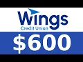 Wings Credit Union 600 checking bonus get it before it s gone