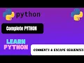 Comments and Escape Sequences in Python MH Coding