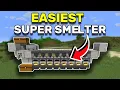 EASIEST Super Smelter Minecraft Java Bedrock 1 21
