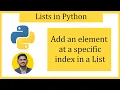 Add an element to a specific index in a Python List insert method
