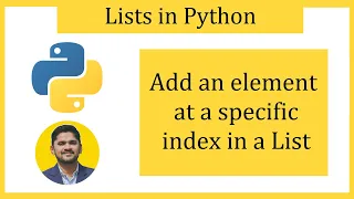 Add an element to a specific index in a Python List insert method