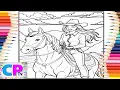 Horse Riding in the Takes Care of Her Coloring