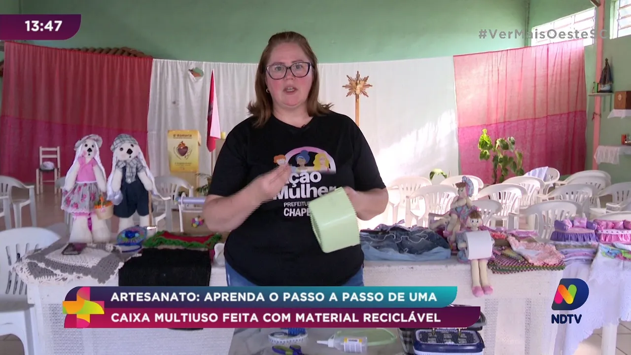 Artesanato: Aprenda o passo a passo de uma caixa multiuso feita com material reciclável