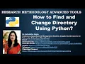 32 How to Change Directory Using Python python directory operating system library