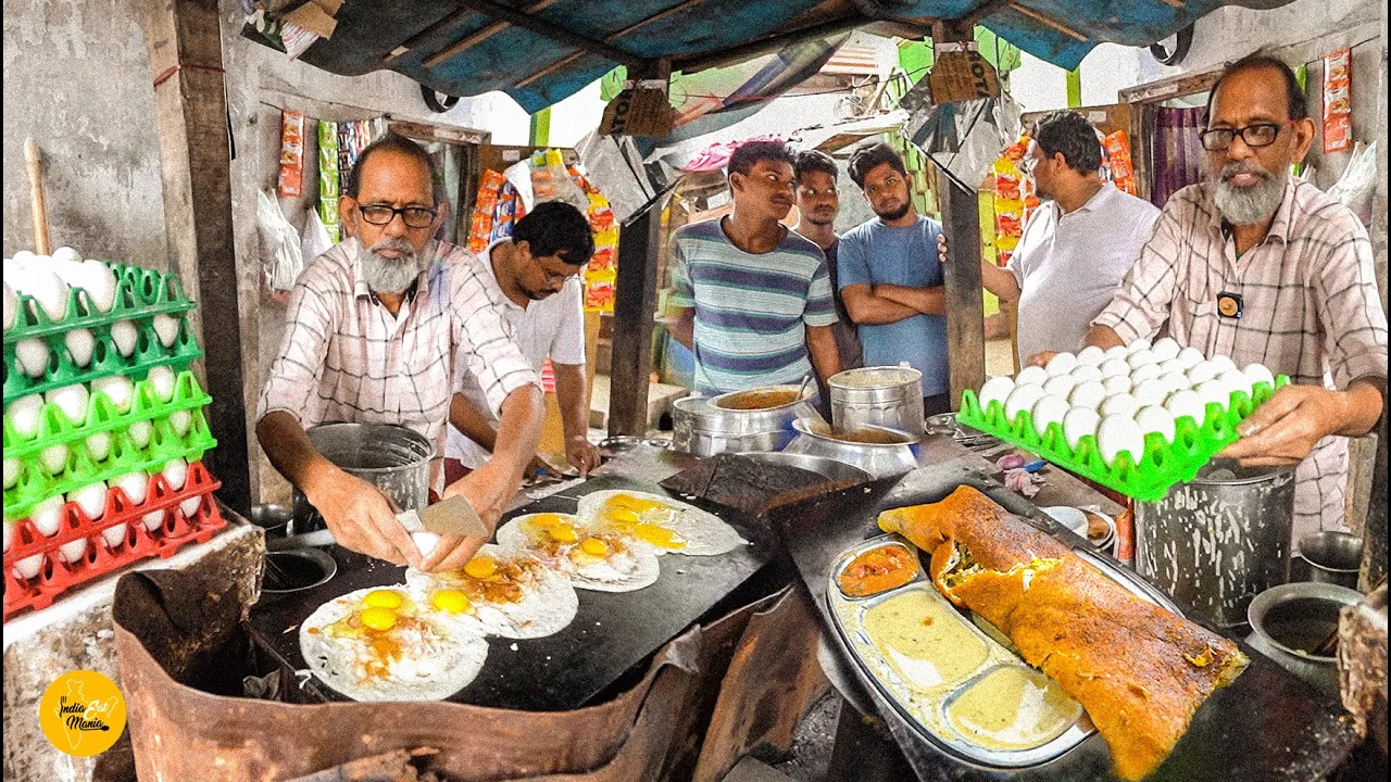 Visakhapatnam Dosa King Making Andhra Style 30 Eggs Biggest Dosa Rs. 250/- Only l Vizag Food Tour