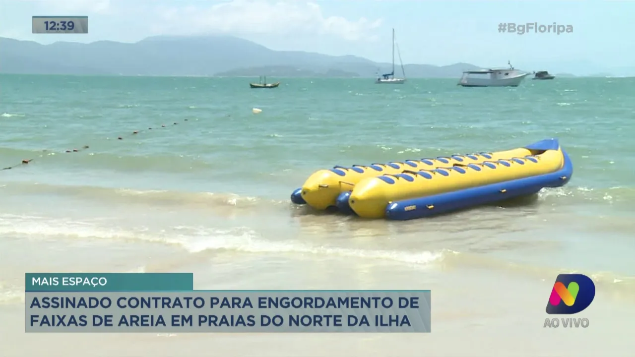 Assinado contrato para engordamento de faixas de areia em praias de Florianópolis
