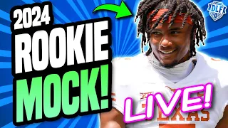 LIVE 2024 Superflex AND 1QB Rookie Mock Drafts Dynasty Fantasy Football 2024