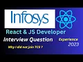 infosys interview questions and answers ReactJs JS Selected Infosys Interview Experience