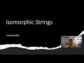 SOLVED Isomorphic Strings - LeetCode 205