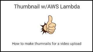 Make Thumbnails with AWS Lambda and S3
