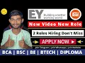 EY Global Is Hiring Freshers New Role Best Opportunity Apply Now