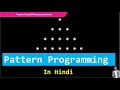 Pattern programming logic in C in HINDI Part - 01 Programming Skill Development Series