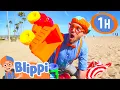 Learn Colors Counting at a Beach Blippi Full Episodes Blippi Toys Educational s for Kids