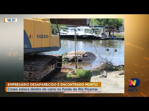 Corpo de comerciante desaparecido é encontrado em carro submerso no Rio Piçarras