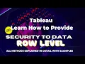 Data Science Data Analyst How to provide Row Level Security to your data Must watch