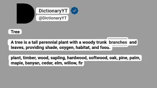 Tree Synonyms Thesaurus Similar Words