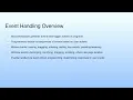 Event Handling Overview Lecture 40 AWT Programming II