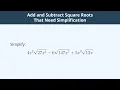 Add and Subtract Square Roots That Need Simplification - 4