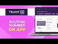 How To Find Routing Number Truist App Quick Guide