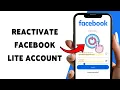 How To Reactivate Facebook Lite Account Recover Facebook Lite Profile Logins 2026