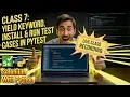 Python Class 7 LIVE Yield Keyword Install Run Test Cases in PYTEST