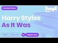 Download Lagu Harry Styles - As It Was (Higher Key) Karaoke Piano