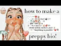 how to make a preppy bio in zepeto ZEPETO
