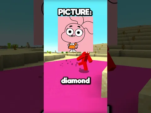Minecraft, But I Can't Touch The Amazing World of Gumball's Colors! π π«