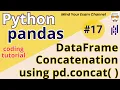 L17 DataFrame Concatenation using Pandas concat function Python Pandas Coding Tutorial Hindi