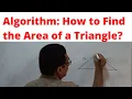 Algorithm to Calculate Area of the Triangle Class 15