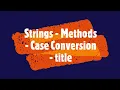PYTHON - Strings