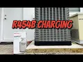 R454B Rheem Split System Start Up And Charge Air Handler Wiring With A2L Refrigerant Monitor